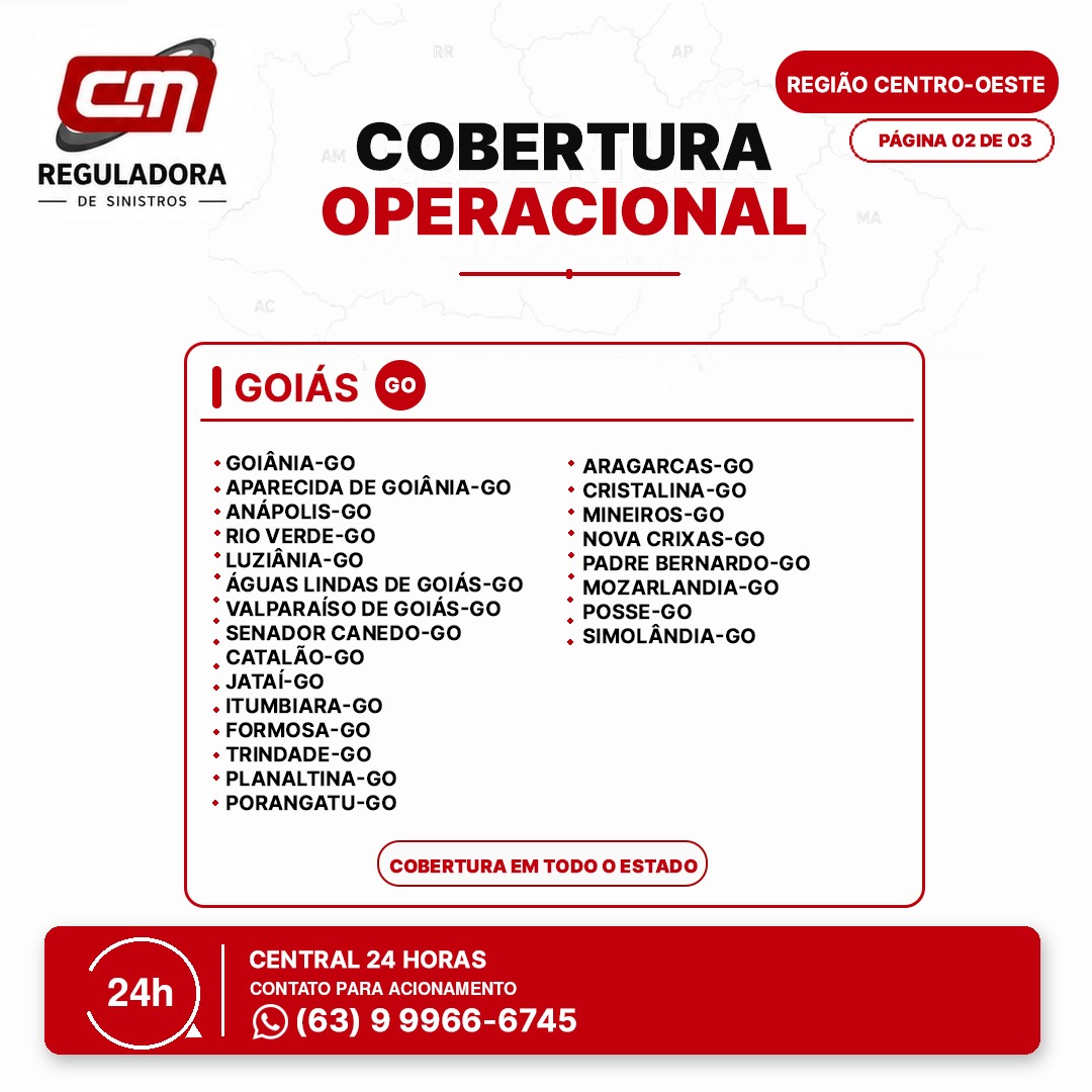Cobertura Operacional - Região Centro-Oeste - Página 2 de 3 - Goiás
